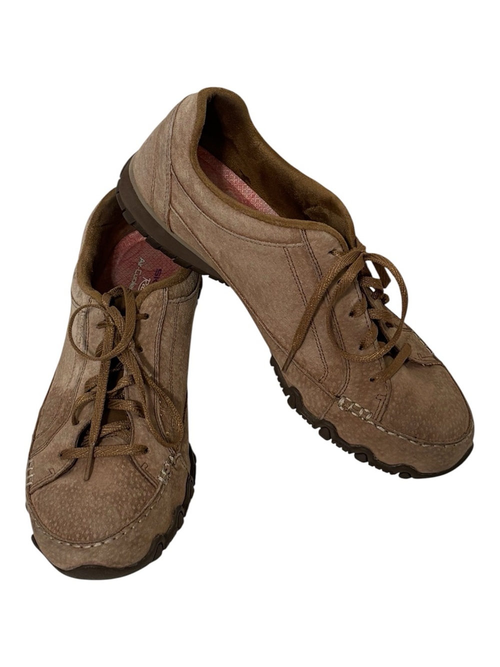 SKECHERS Tan Suede Tie Front Casual Shoes Size 11
